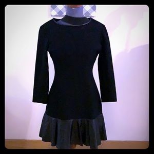 Zara drop waist ruffle black dress gorgeous! M